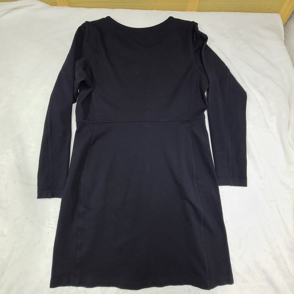 Duluth Trading Co. Women's Wearwithall Ponte Knit Dress Black Stretch Large - Picture 11 of 11